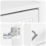 vidaXL Nástenný botník EDE 71 x 17 x 86 cm Kompozitné drevo Biela – Obrázok 6