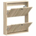 vidaXL Nástenný botník EDE 71 x 17 x 86 cm Kompozitné drevo Dub sonoma – Obrázok 2