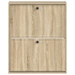 vidaXL Nástenný botník EDE 71 x 17 x 86 cm Kompozitné drevo Dub sonoma – Obrázok 3