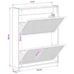vidaXL Nástenný botník EDE 71 x 17 x 86 cm Kompozitné drevo – Obrázok 8