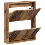 vidaXL Nástenný botník EDE 71 x 17 x 86 cm Kompozitné drevo – Obrázok 2