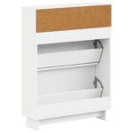 vidaXL Skriňa na topánky EDE 78 x 24 x 103 cm Kompozitné drevo Biela – Obrázok 5