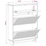 vidaXL Skriňa na topánky EDE 78 x 24 x 103 cm Kompozitné drevo Biela – Obrázok 8