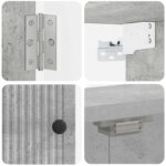 vidaXL Skriňa na terč EDE Betónovo sivá 52,5 x 10,5 x 53,5 cm – Obrázok 6