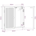 vidaXL Skriňa na terč EDE Biela s vysokým leskom 52,5 x 10,5 x 53,5 cm – Obrázok 8