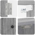 vidaXL Skriňa na terč EDE Sivý Sonoma 52,5 x 10,5 x 53,5 cm – Obrázok 6
