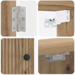 vidaXL Skriňa na terč EDE Dub artisan 52,5 x 10,5 x 53,5 cm – Obrázok 6