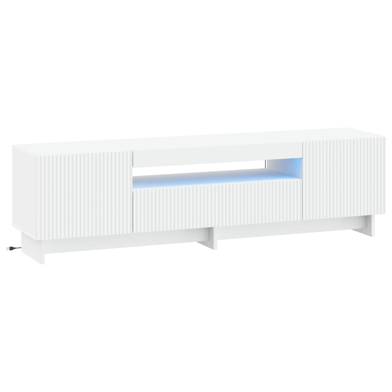 896025_1.jpg vidaXL LED TV kabinet Biela Kompozitné drevo – Obrázok 1