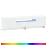 vidaXL LED TV kabinet Biela Kompozitné drevo – Obrázok 2