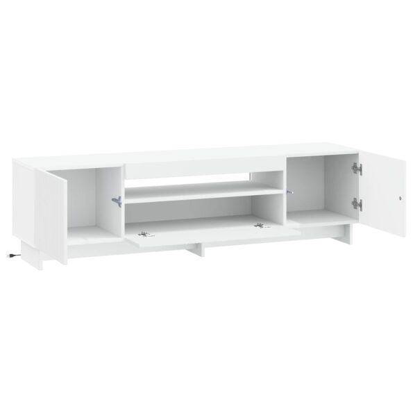 vidaXL LED TV kabinet Biela Kompozitné drevo – Obrázok 3