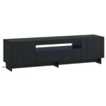 vidaXL LED TV kabinet Čierna Kompozitné drevo