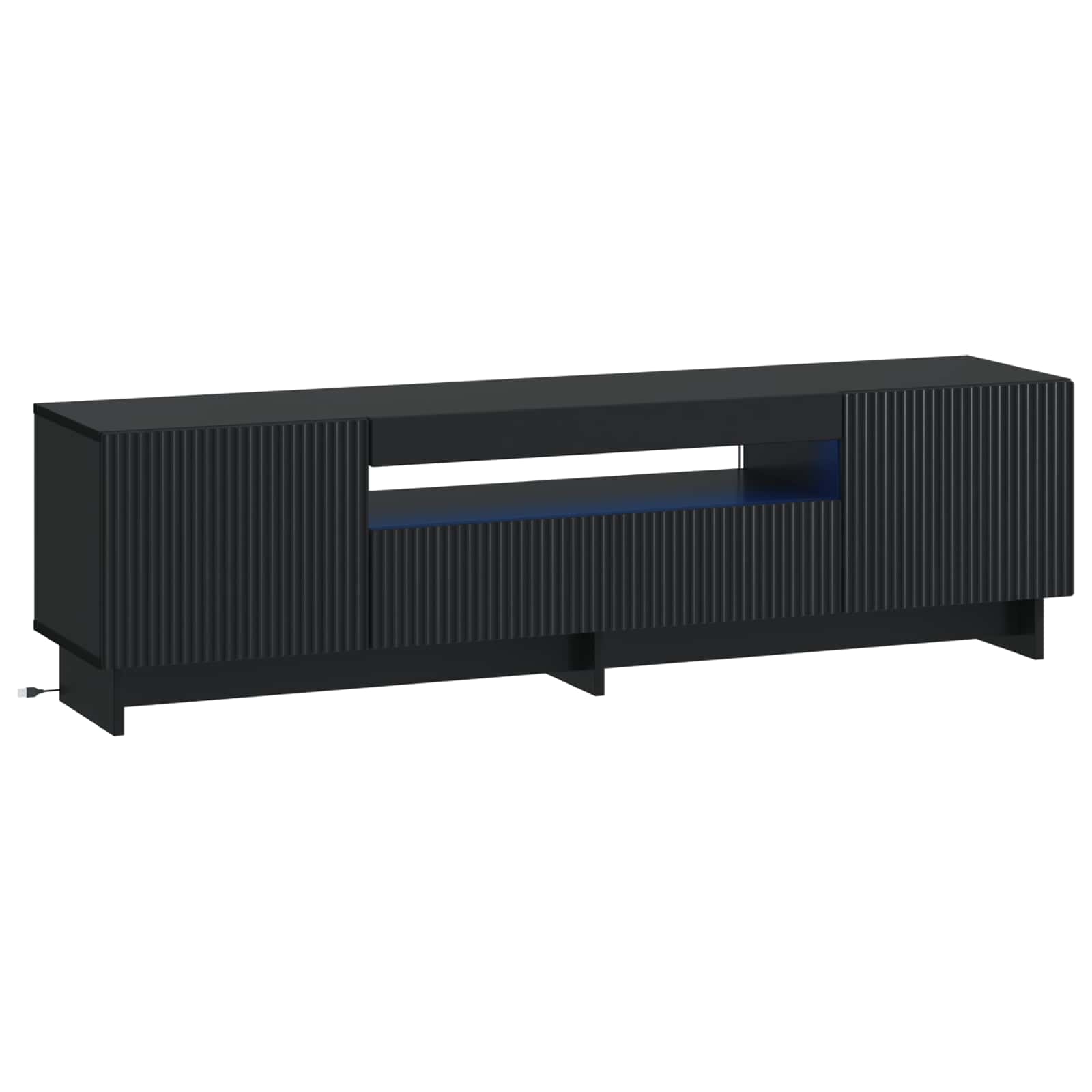 896026_1.jpg vidaXL LED TV kabinet Čierna Kompozitné drevo – Obrázok 1