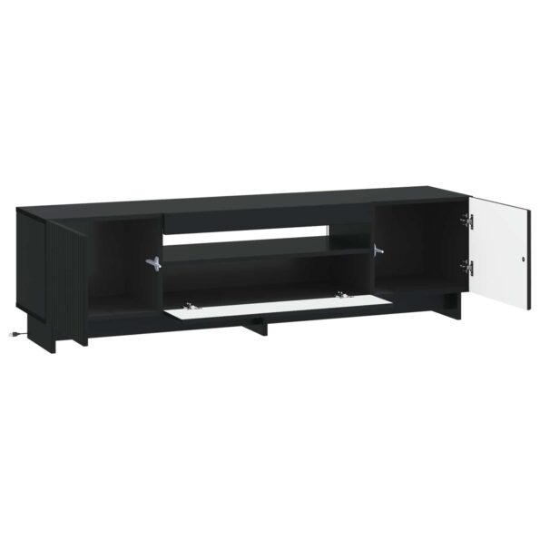 vidaXL LED TV kabinet Čierna Kompozitné drevo – Obrázok 3