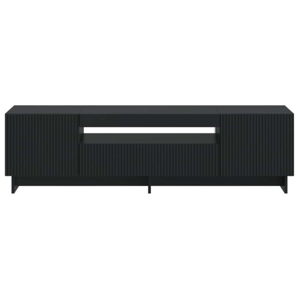 vidaXL LED TV kabinet Čierna Kompozitné drevo – Obrázok 4