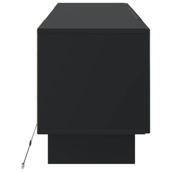 vidaXL LED TV kabinet Čierna Kompozitné drevo – Obrázok 5