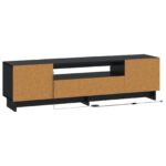 vidaXL LED TV kabinet Čierna Kompozitné drevo – Obrázok 6