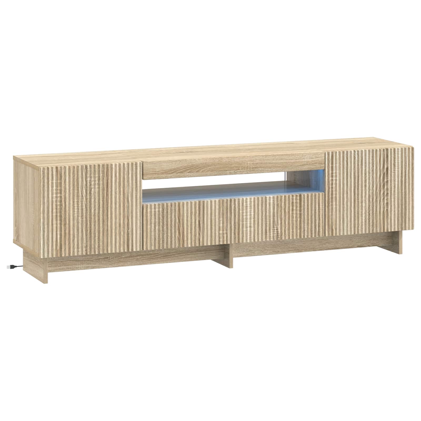 896027_1.jpg vidaXL LED TV kabinet Dub sonoma Kompozitné drevo – Obrázok 1