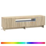 vidaXL LED TV kabinet Dub sonoma Kompozitné drevo – Obrázok 2