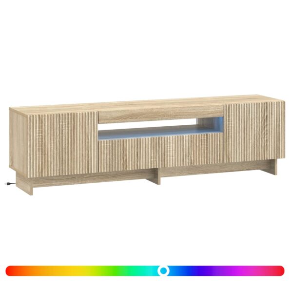 vidaXL LED TV kabinet Dub sonoma Kompozitné drevo – Obrázok 2
