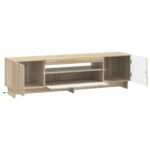vidaXL LED TV kabinet Dub sonoma Kompozitné drevo – Obrázok 3