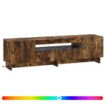 vidaXL LED TV kabinet Dymový dub Kompozitné drevo – Obrázok 2