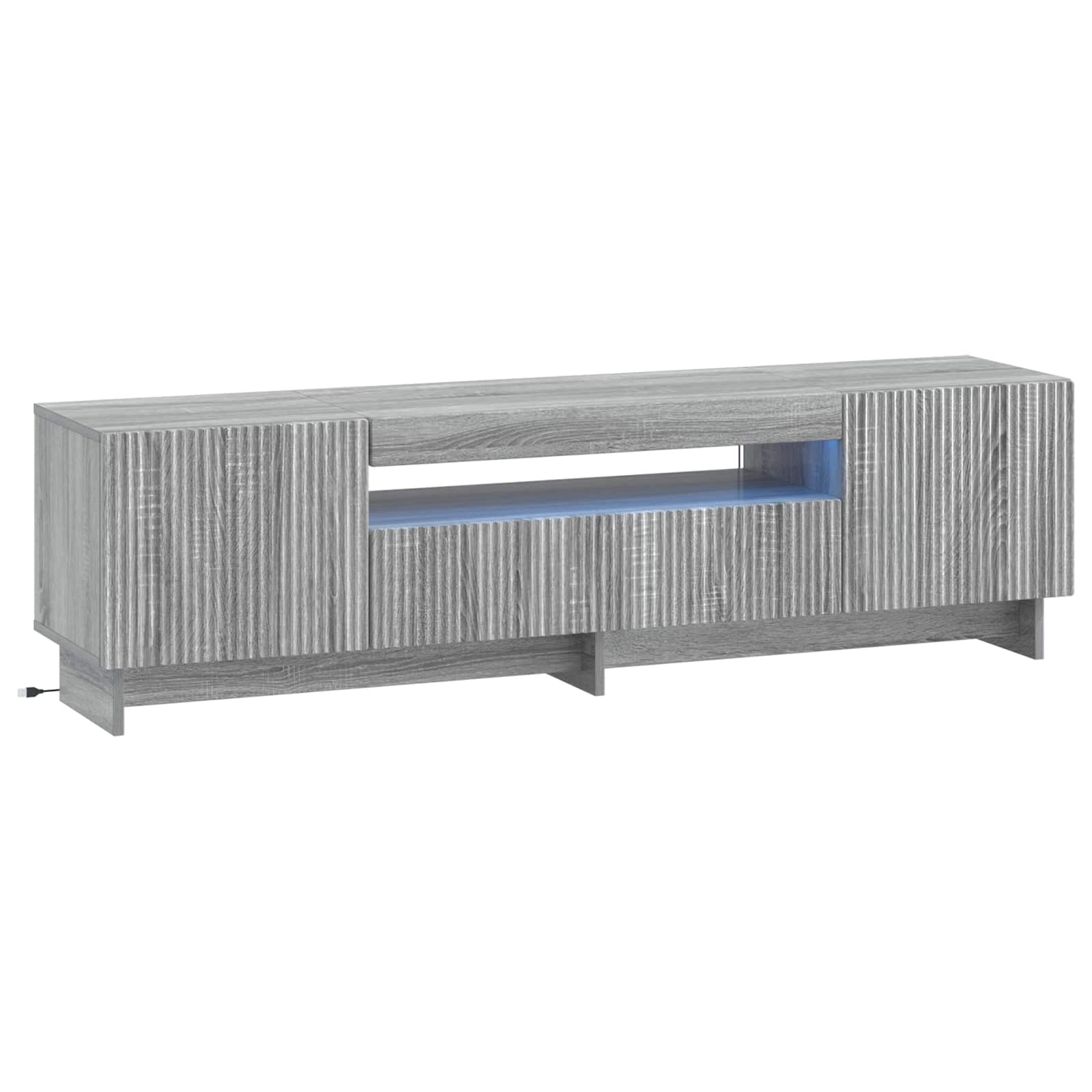 896031_1.jpg vidaXL LED TV kabinet Sivý Sonoma Kompozitné drevo – Obrázok 1