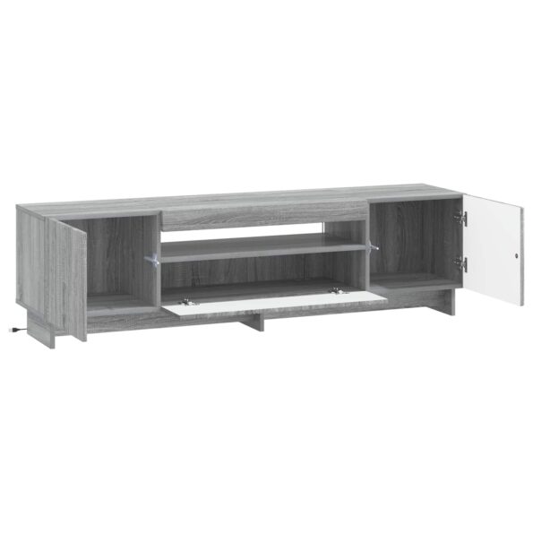 vidaXL LED TV kabinet Sivý Sonoma Kompozitné drevo – Obrázok 3