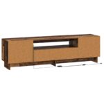 vidaXL LED TV kabinet Staré drevo Kompozitné drevo – Obrázok 6