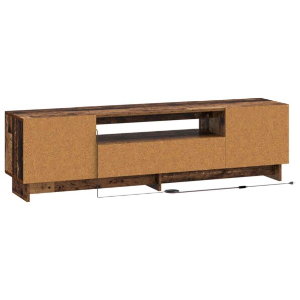 vidaXL LED TV kabinet Staré drevo Kompozitné drevo – Obrázok 6