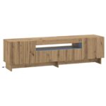 vidaXL LED TV kabinet Dub artisan Kompozitné drevo