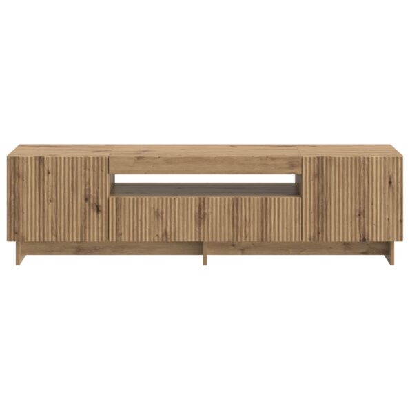 vidaXL LED TV kabinet Dub artisan Kompozitné drevo – Obrázok 4