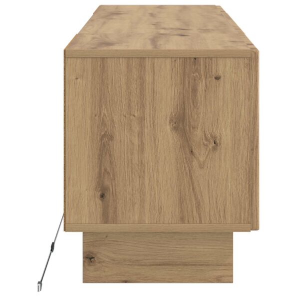 vidaXL LED TV kabinet Dub artisan Kompozitné drevo – Obrázok 5