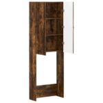 vidaXL Toaletná skriňa EDE Dymový dub 66 x 25,5 x 190 cm – Obrázok 2