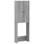 vidaXL Toaletná skriňa EDE Sivý Sonoma 66 x 25,5 x 190 cm
