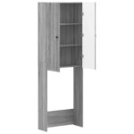 vidaXL Toaletná skriňa EDE Sivý Sonoma 66 x 25,5 x 190 cm – Obrázok 2