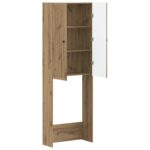 vidaXL Toaletná skriňa EDE Dub artisan 66 x 25,5 x 190 cm – Obrázok 2