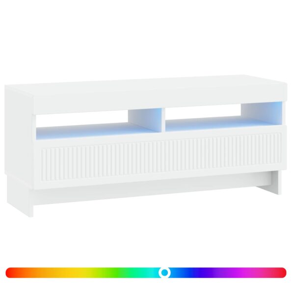 vidaXL LED TV kabinet Biela Kompozitné drevo – Obrázok 2