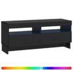 vidaXL LED TV kabinet Čierna Kompozitné drevo – Obrázok 2