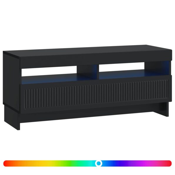 vidaXL LED TV kabinet Čierna Kompozitné drevo – Obrázok 2