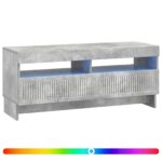 vidaXL LED TV kabinet Betónovo sivá Kompozitné drevo – Obrázok 2