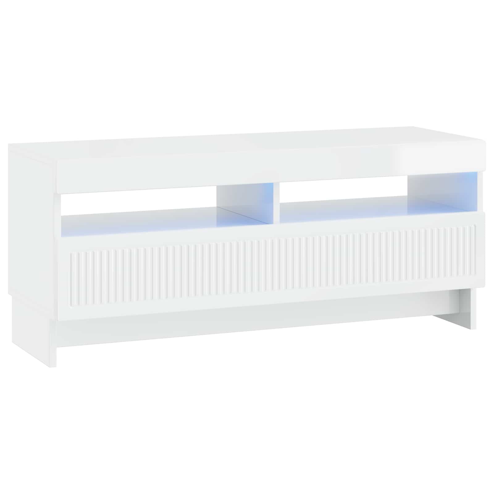 896109_1.jpg vidaXL LED TV kabinet Biela s vysokým leskom Kompozitné drevo – Obrázok 1