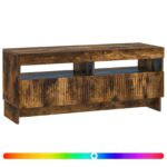 vidaXL LED TV kabinet Dymový dub Kompozitné drevo – Obrázok 2