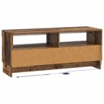 vidaXL LED TV kabinet Staré drevo Kompozitné drevo – Obrázok 6