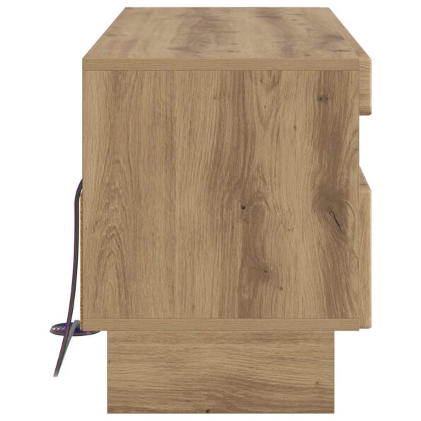 vidaXL LED TV kabinet Dub artisan Kompozitné drevo – Obrázok 5
