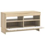 vidaXL LED TV kabinet Dub sonoma Kompozitné drevo – Obrázok 3
