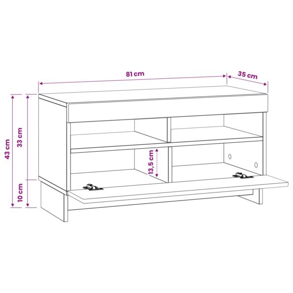 vidaXL LED TV kabinet Dymový dub Kompozitné drevo – Obrázok 10