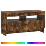 vidaXL LED TV kabinet Dymový dub Kompozitné drevo – Obrázok 2