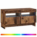 vidaXL LED TV kabinet Staré drevo Kompozitné drevo – Obrázok 2