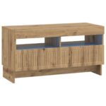 vidaXL LED TV kabinet Dub artisan Kompozitné drevo