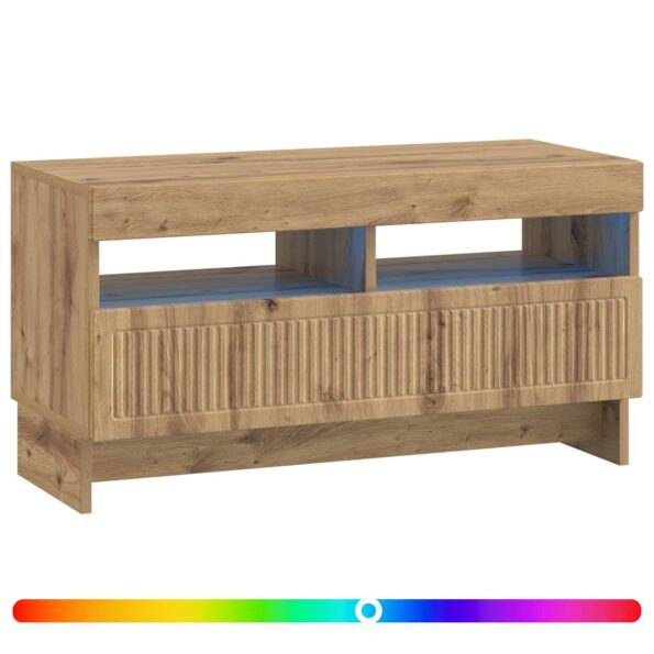 vidaXL LED TV kabinet Dub artisan Kompozitné drevo – Obrázok 2